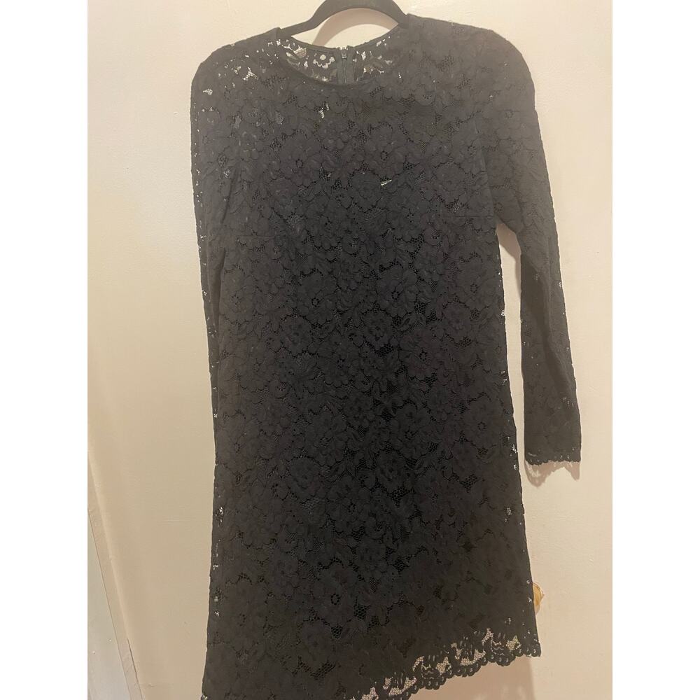 H&M Black lacey long sleeve fairy grunge whimsigoth party dress size 4